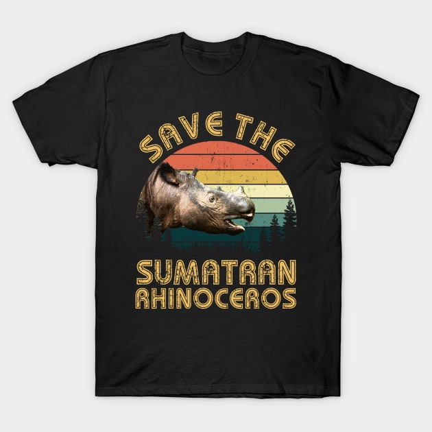 Save The Sumatran Rhinoceros T-Shirt by monsieurfour